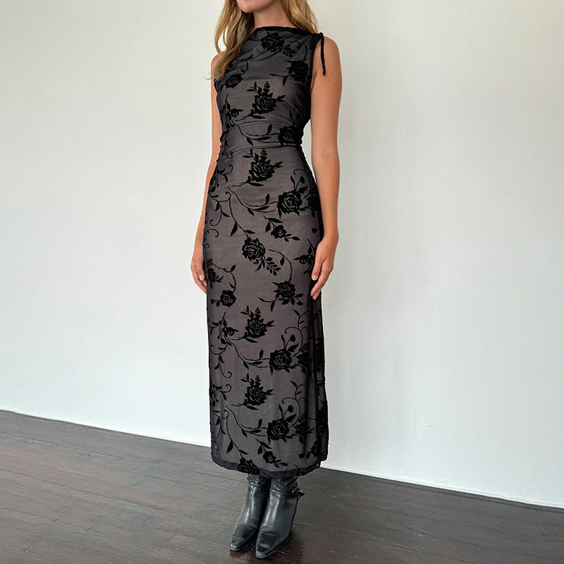 Damen Elegantes Spitzenmaxikleid mit floralem Muster R&B