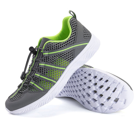 Damen nan atmungsaktiver Netzstoff-Sneaker mit Kordelzugverschluss, ultraleichter EVA-Flexsohle und gepolstertem Fersenkragen R&B
