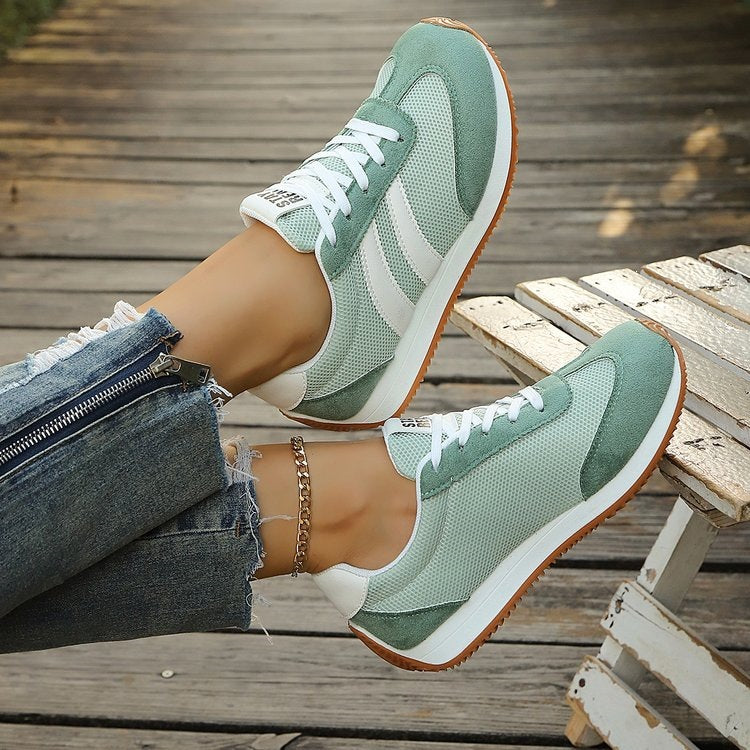 Damen Sportliche Sneakers mit atmungsaktivem Mesh-Obermaterial und rutschfester Sohle R&B