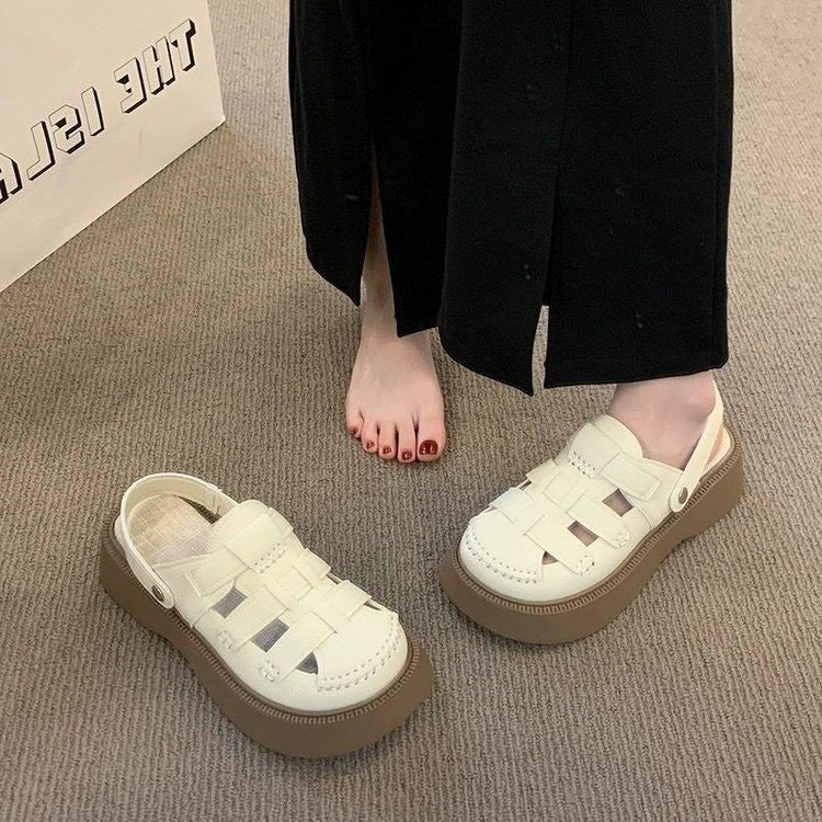 Damen Komfortable Plateausandalen mit modischen Riemen