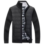 Herren moderne Steppjacke mit Strickärmeln R&B