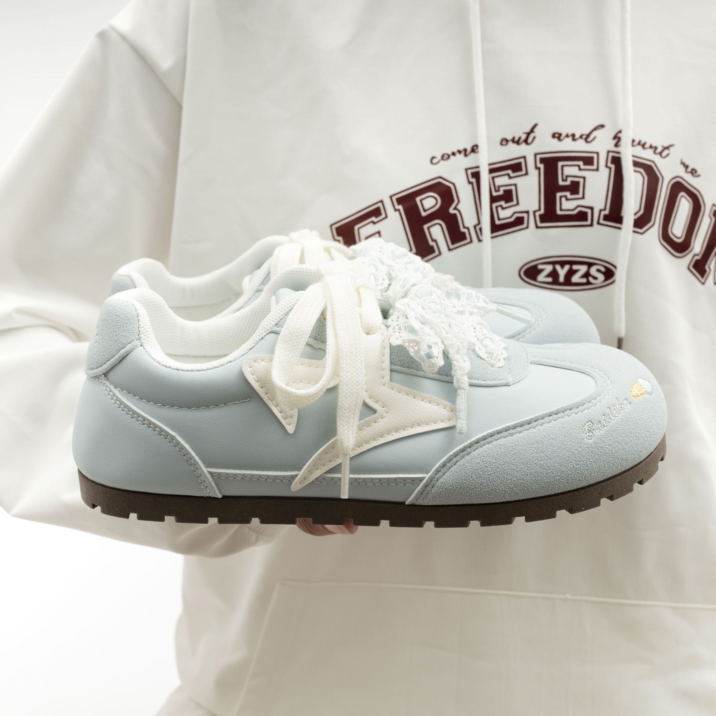 Damen Sportliche Sneaker mit trendiger Spitze und elastischem Schnellschnürsystem