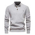 Herren Pullover mit Knopfleiste und strukturiertem Muster