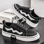 Damen lässige und strapazierfähige Sneakers mit modischen Kontrastelementen