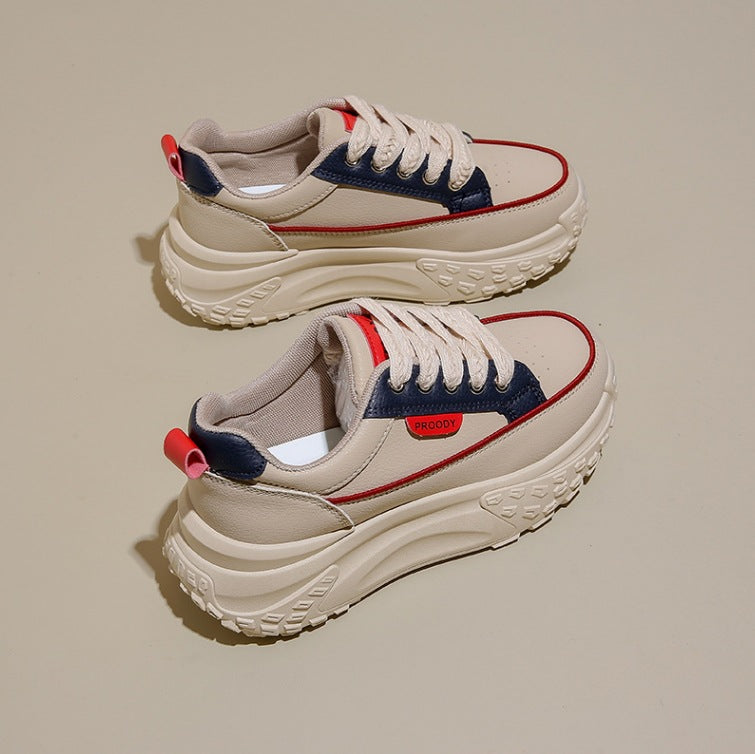 Damen modische Chunky Sneakers mit dämpfender Laufsohle R&B