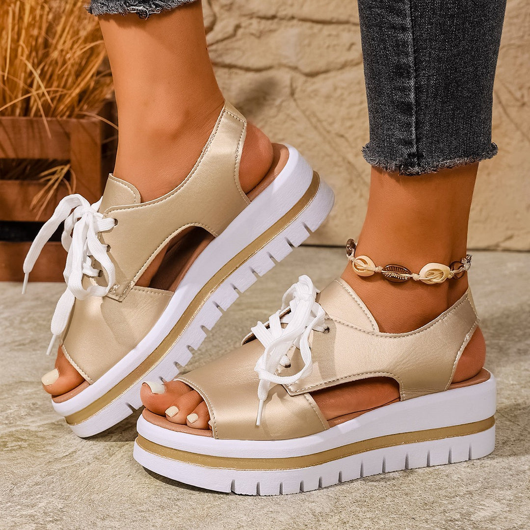Damen modische Sandaletten mit offenen Zehen und frischem Design R&B