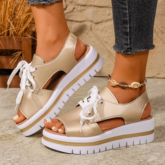 Damen modische Sandaletten mit offenen Zehen und frischem Design R&B