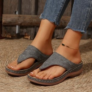 Damen Komfortable Zehentrenner-Sandalen mit anatomischem Fußbett R&B