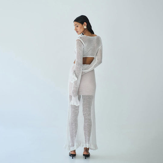 Damen elegantes und durchscheinendes Strandset R&B