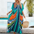 Damen Strandkleid im bunten Grafischen Design R&B