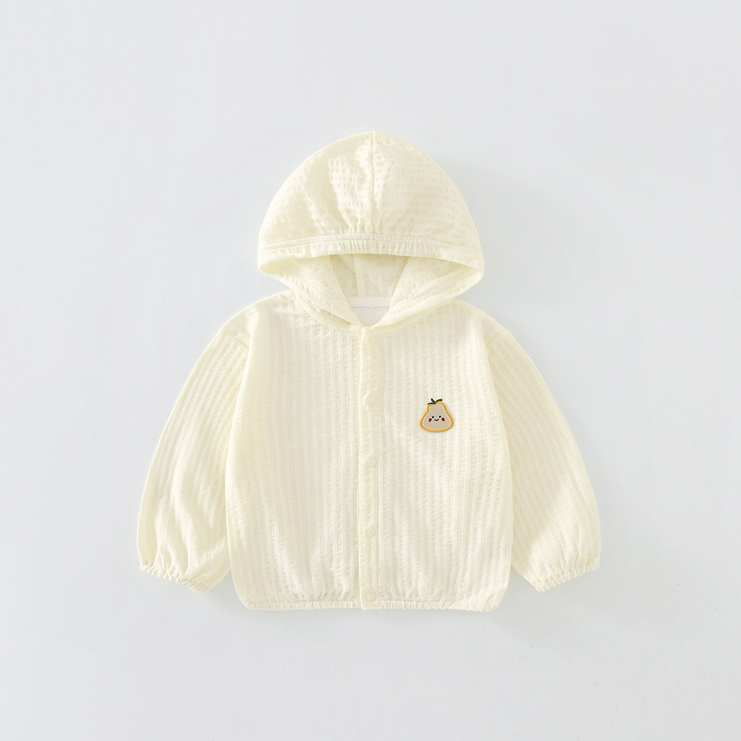 Unisex nan atmungsaktive leichte Gaze Kapuzen-Baby-Sonnenjacke R&B