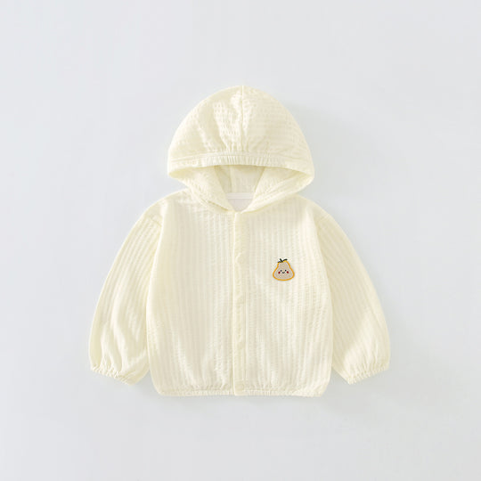 Unisex nan atmungsaktive leichte Gaze Kapuzen-Baby-Sonnenjacke R&B