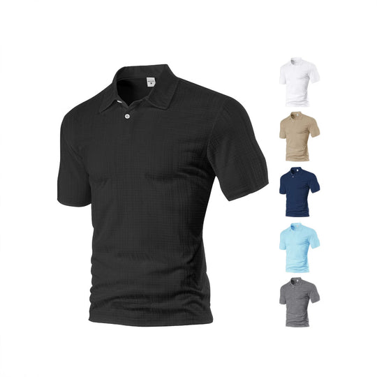 Herren Poloshirt mit strukturiertem Design und modischen Akzenten R&B