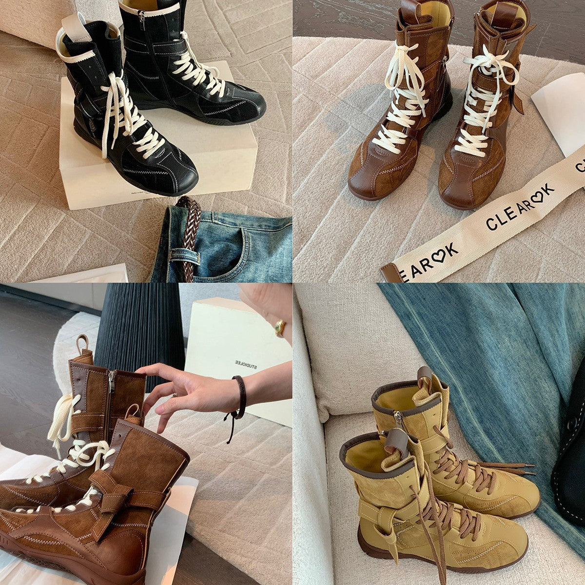 Damen Schnürstiefel R&B