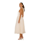 Damen Tüllkleid mit elegantem Halterneck und schwingendem Rock R&B