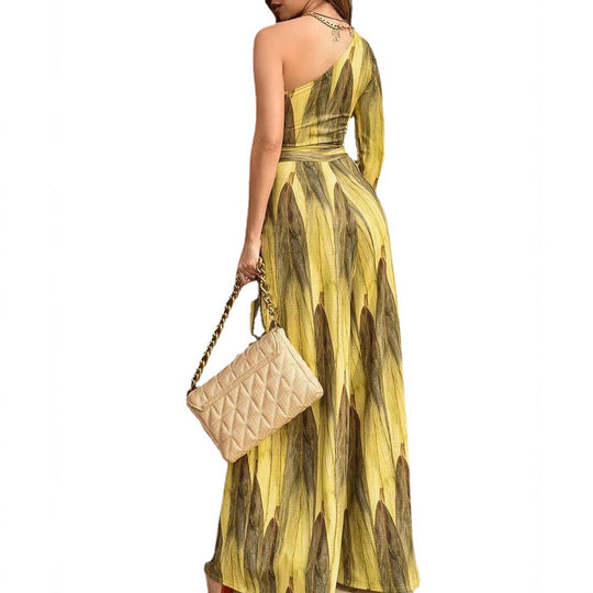 Damen Eleganter Jumpsuit mit asymmetrischem Schnitt und floralem Druck R&B