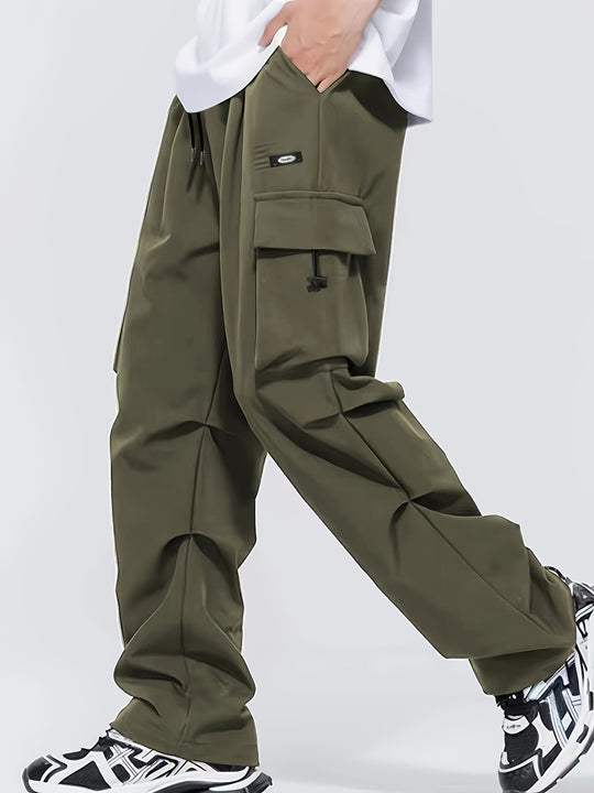 Herren Cargo-Hose mit multifunktionalen Taschen und verstellbarem Bund Hedi-Mode