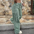 Damen Cargo-Hose mit weitem Schnitt und praktischen Taschen R&B