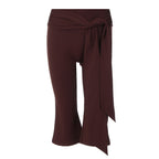 Damen Sportliche Capri-Hose mit elegantem Wickelband R&B