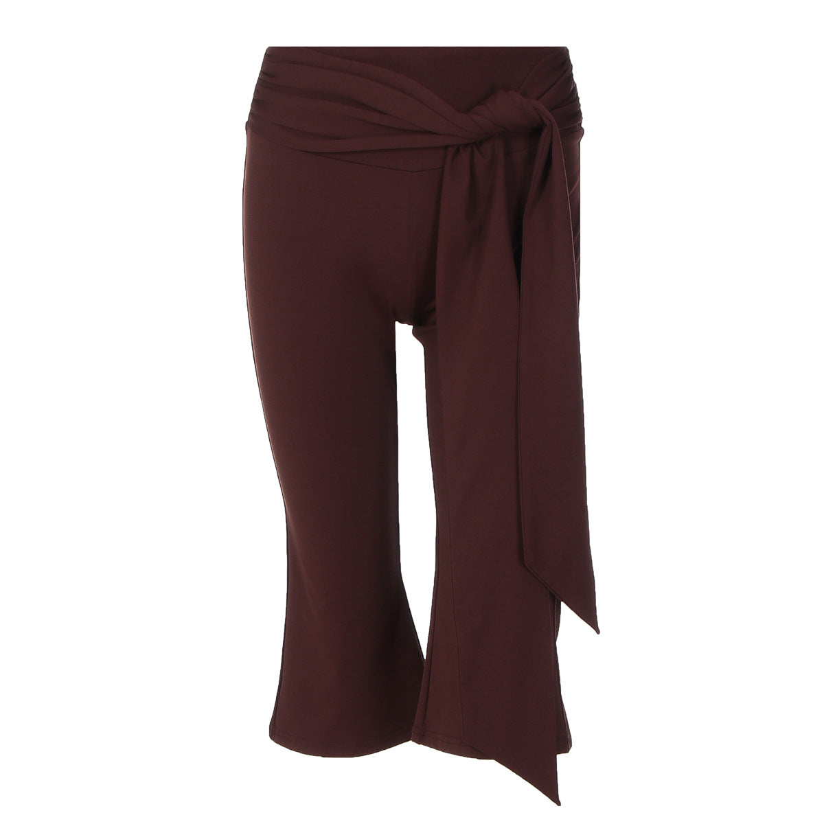Damen Sportliche Capri-Hose mit elegantem Wickelband R&B