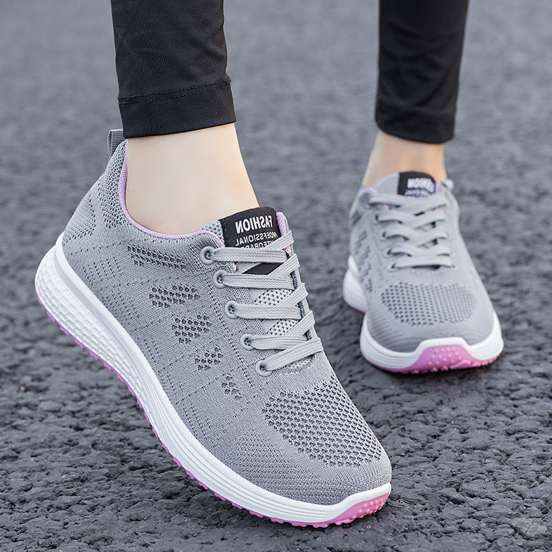 Damen nan leichte atmungsaktive Freizeit-Sneaker mit viskoelastischer Komfortsohle R&B