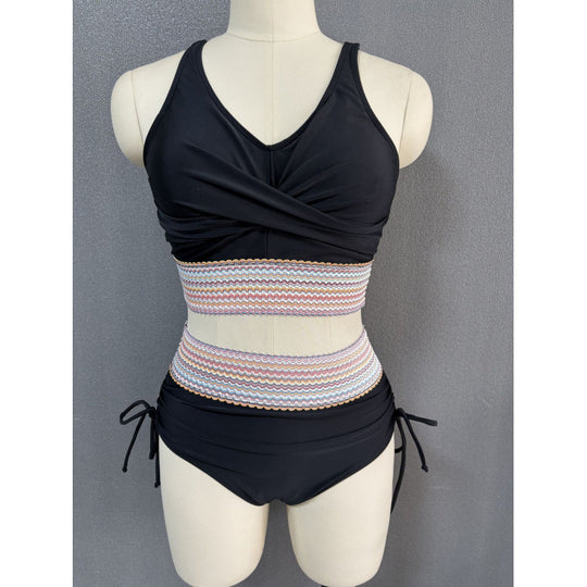 Damen Bikini-Set mit modischem Wickeldesign und verstellbaren Trägern R&B
