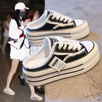 Damen Bequeme Plattform-Sneaker mit Fellfutter und sportlichem Design R&B