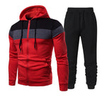 Herren sportliches Freizeit-Set mit modischem Farbblockdesign R&B
