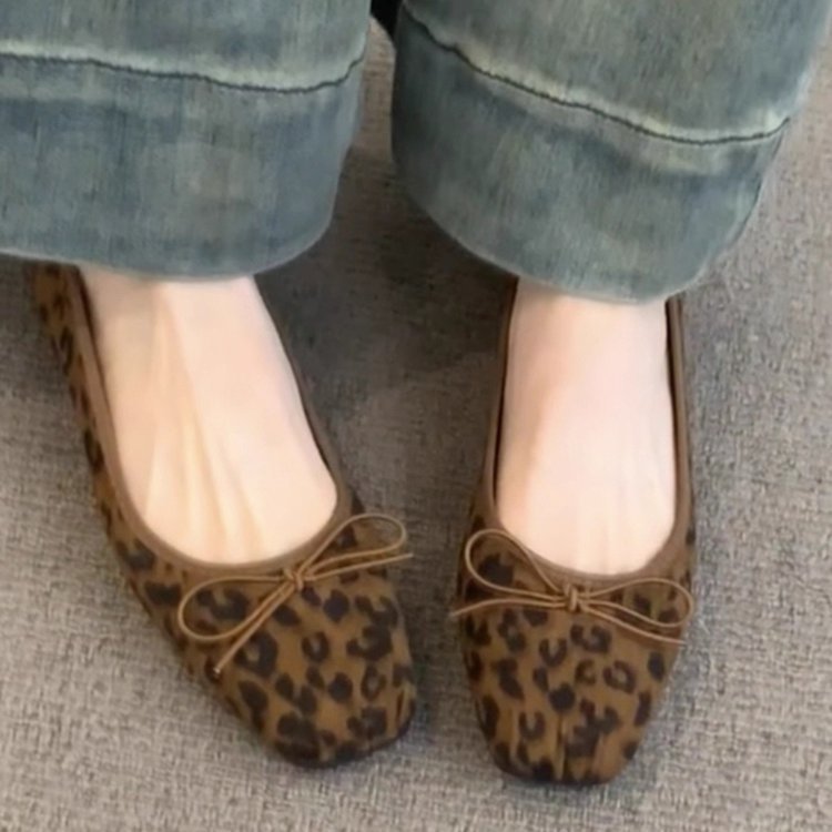 Damen Komfortable Ballerinas mit trendigem Leopardenmuster R&B