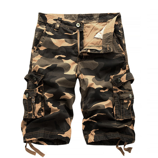 Herren taktische Cargoshorts mit multifunktionalen Taschen und verstellbarem Kordelzug R&B