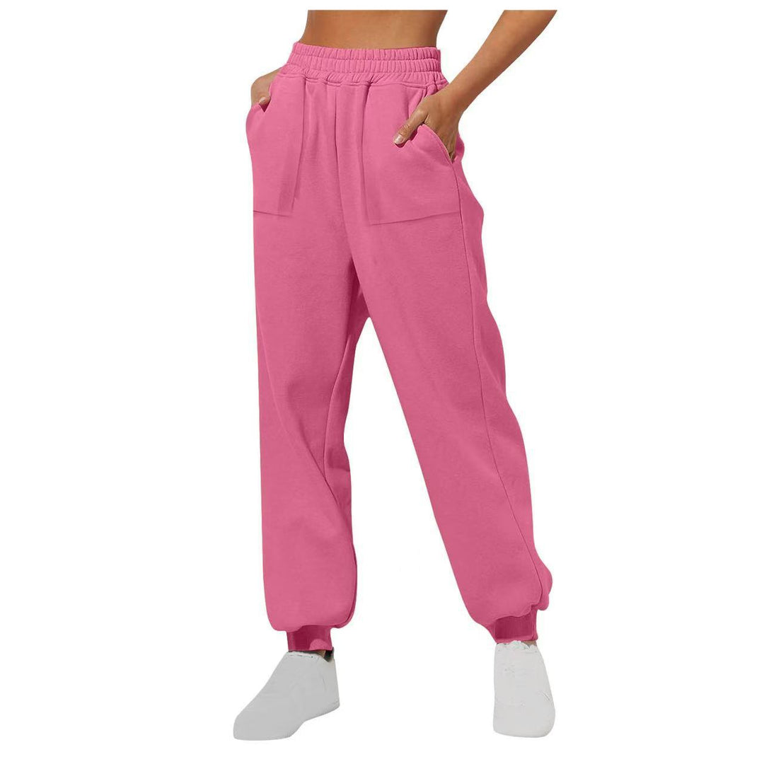 Damen lässige Freizeithose mit hohem Bund R&B