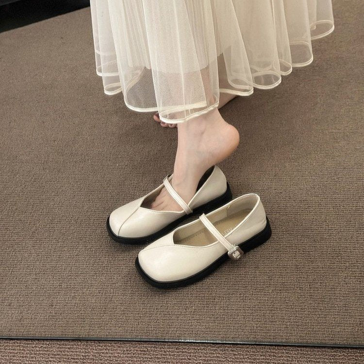 Damen Elegante Mary Jane Schuhe mit verstellbarem Riemen und dämpfender Sohle R&B