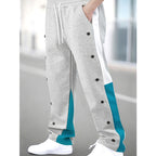 Herren Sportliche Trainingshose mit Druckknopfverschluss und atmungsaktiver Struktur R&B