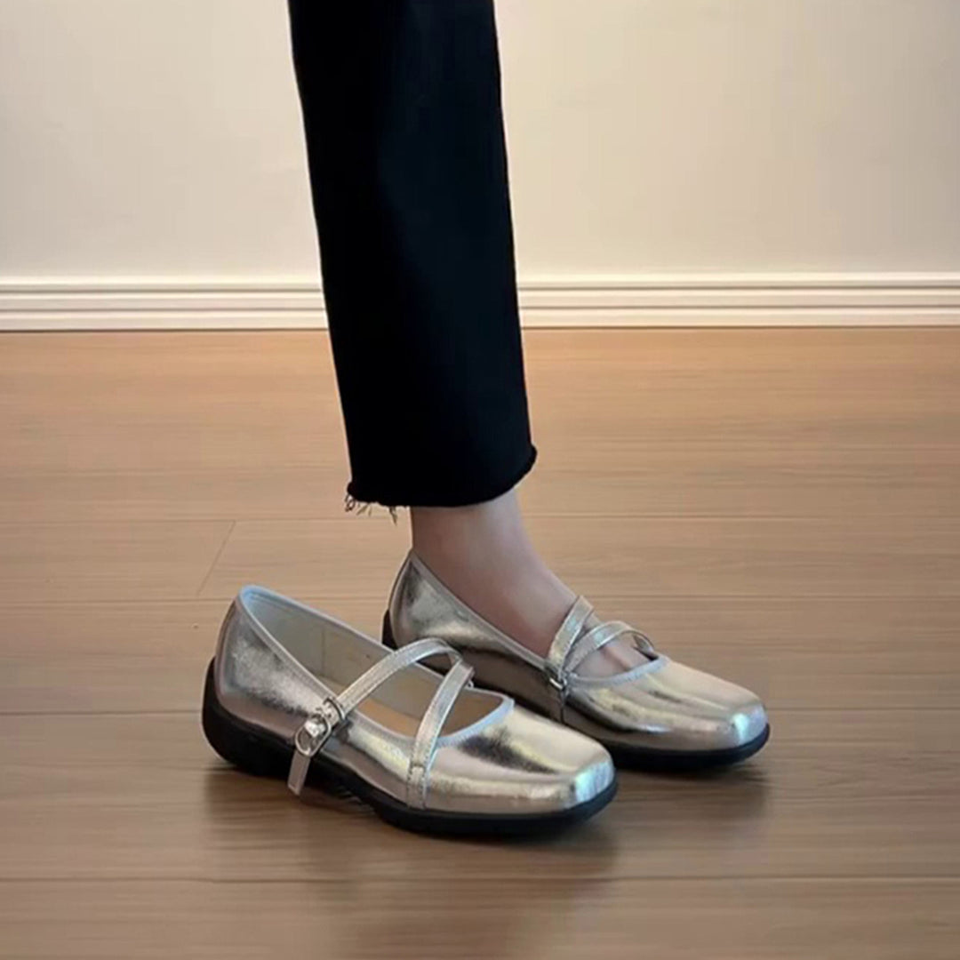 Damen Ballerinas mit verstellbarem Riemchen und gepolsterter Innensohle R&B