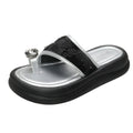 Damen trendige Flip-Flops mit floralem Dekor und funkelndem Schmuckdetail R&B