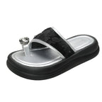 Damen trendige Flip-Flops mit floralem Dekor und funkelndem Schmuckdetail R&B