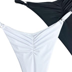 Damen Bikini-Höschen mit raffinierten Raffungselementen und hohem Beinausschnitt R&B