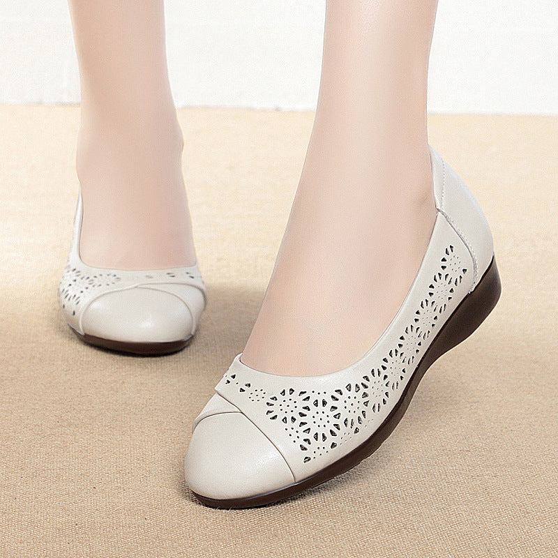Damen Ballerinas mit atmungsaktivem Lochmuster und flexibler Sohle R&B