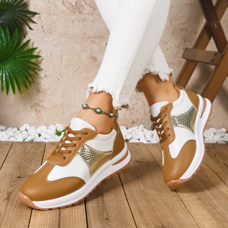 Damen modische Sneaker mit atmungsaktiver Oberflächenstruktur und leichtgewichtiger Dämpfung R&B