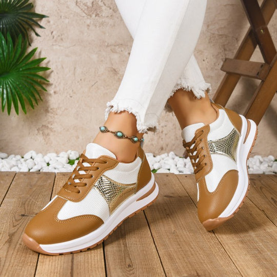 Damen modische Sneaker mit atmungsaktiver Oberflächenstruktur und leichtgewichtiger Dämpfung R&B
