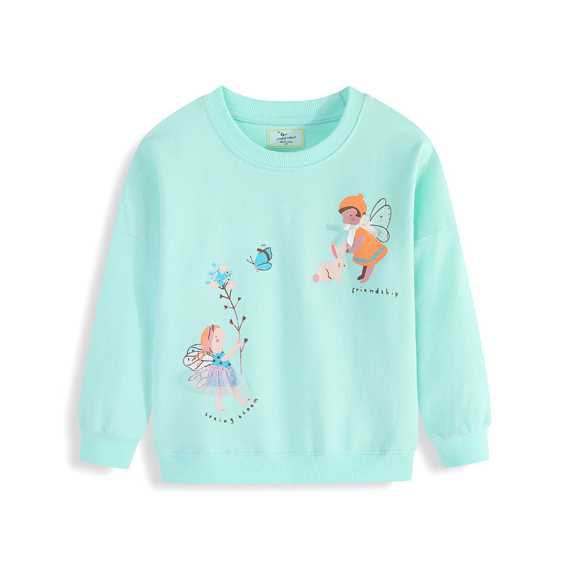 Mädchen Sweatshirt mit zauberhaftem Feen- und Blumenmotiv R&B