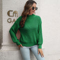 Damen Grobstrickpullover mit hohem Kragen und angeschnittenen Ärmeln R&B