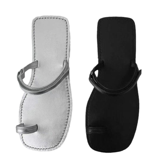 Damen elegante Zehentrenner mit glitzerndem Riemendesign R&B