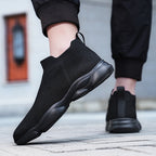 Damen Strick-Sneaker mit elastischem Schaft und rutschfester Sohle