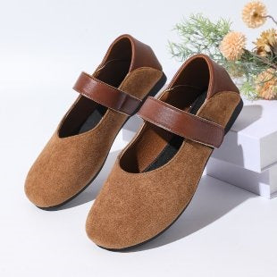 Damen Komfortable Ballerinas mit elastischem Riemen R&B