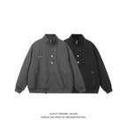 Herren modische Steppjacke mit hohem Kragen und seitlichen Reißverschlusstaschen R&B