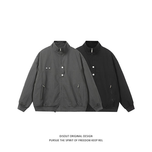Herren modische Steppjacke mit hohem Kragen und seitlichen Reißverschlusstaschen R&B