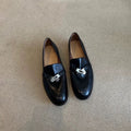 Damen elegante Loafer mit modischen Schnallenakzenten R&B