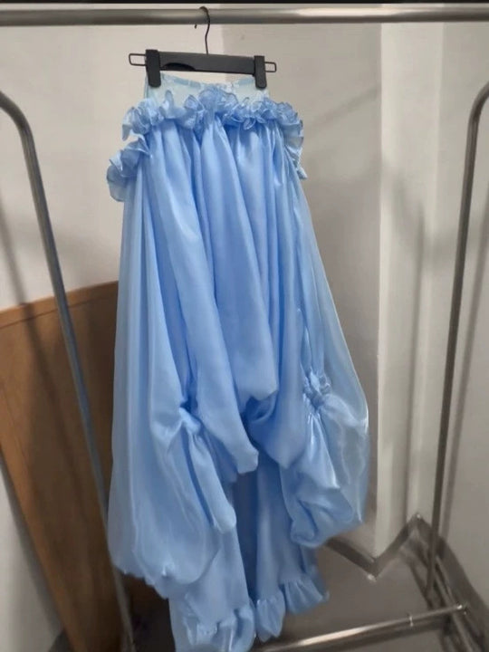 Damen Off-Shoulder Maxi-Kleid aus fließendem Chiffon R&B