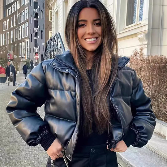 Damen kurzärmlige Daunenjacke R&B